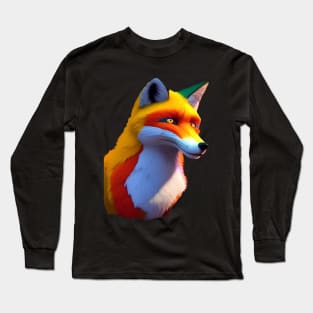 CONFUSED PRETTY FOXES HEAD Long Sleeve T-Shirt